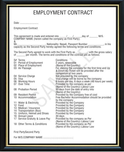  Employment Contract 